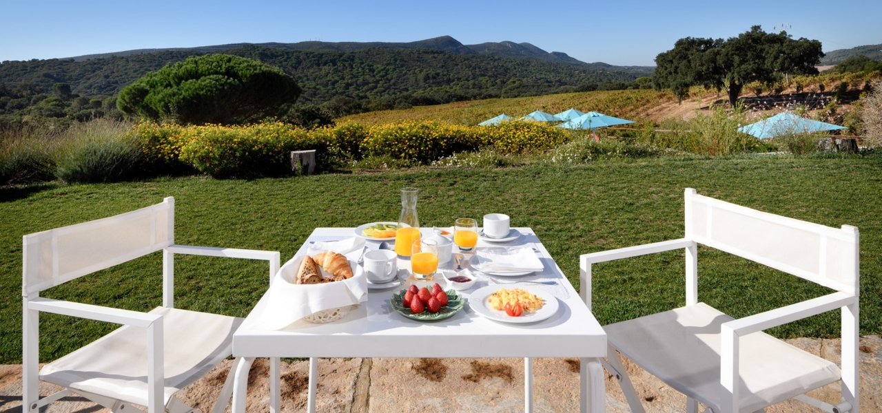Breakfast outside on terrace - Wine Paths